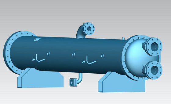 Конденсатор раковины R407C трубки SS304 сплава медного никеля охлаженный морской водой